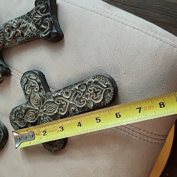 Vintage 4 piece cross decor hanging set made in China ornate cast iron - Picture 6 of 9